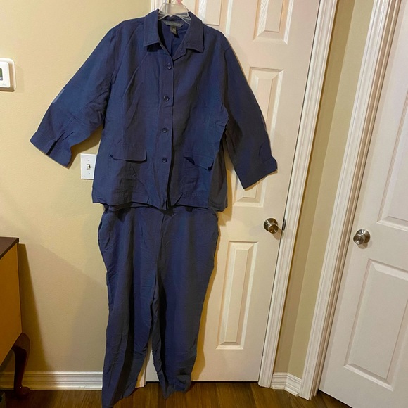 Jessica Holbrook 2 piece pants suit!!! 3X Women Blueππππ - Picture 3 of 5